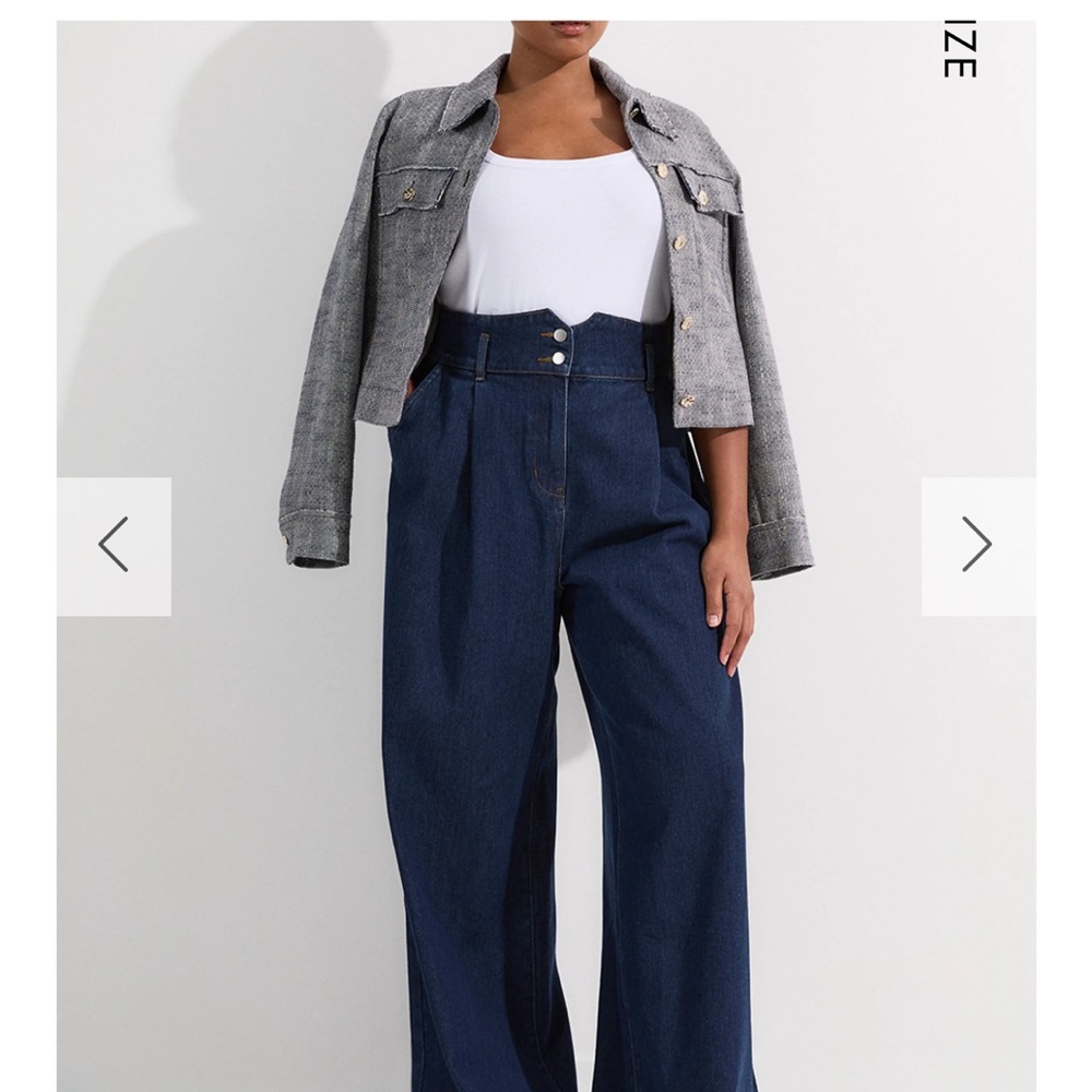 Blue Wide-Leg Jeans